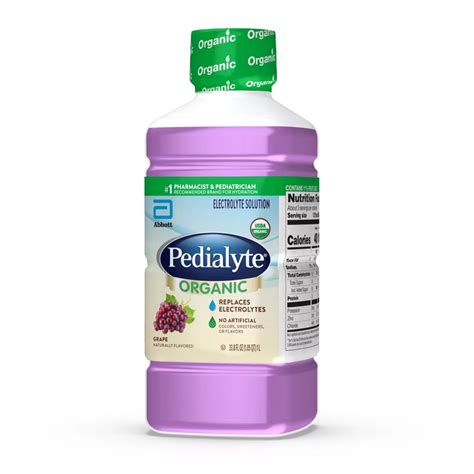 Pedialyte Organic Electrolyte Solution - Grape - Shop Electrolytes ...