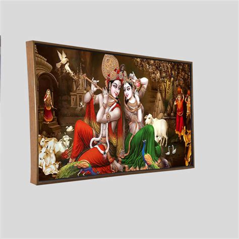 Premium Classic Lord Radha Krishna Wall Painting for Wall Decors ...