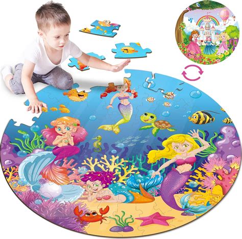 Amazon.com: 71Pcs Floor Puzzles for Kids Ages 3-5 Jigsaw Puzzles for ...