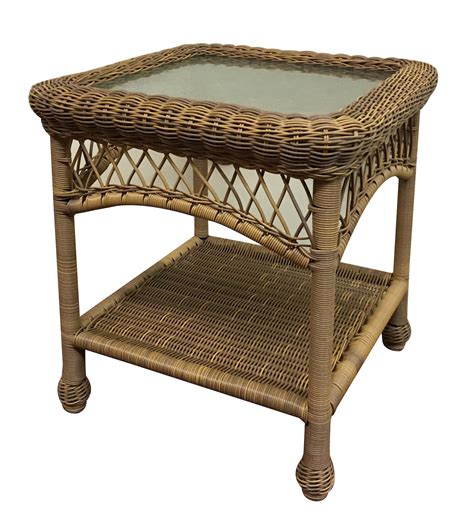 Outdoor Wicker End Table