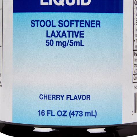 McKesson Geri-Care Docusate Sodium Liquid 50mg 16 fl oz - Stool Softener Laxative - 1 Bottle ...