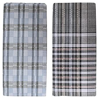 KIBS Lungi Men's Cotton Lungi (Multi-Coloured, Set of 2, 2.10 meter ...