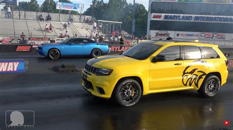 1,300-HP Dodge Hellcat Drags 1,000-HP Jeep Trackhawk, Prepare to Be RWD vs AWD-Amazed ...