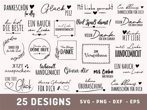 25 German Thank You Sayings SVG, Label Graphic by Lemon Chili ...