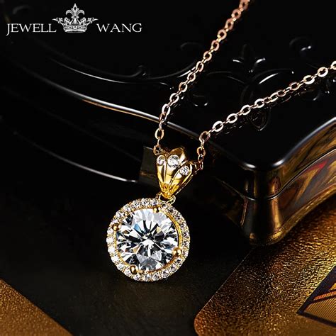 Aliexpress.com : Buy JewellWang 18K Yellow Gold Pendants for Women ...
