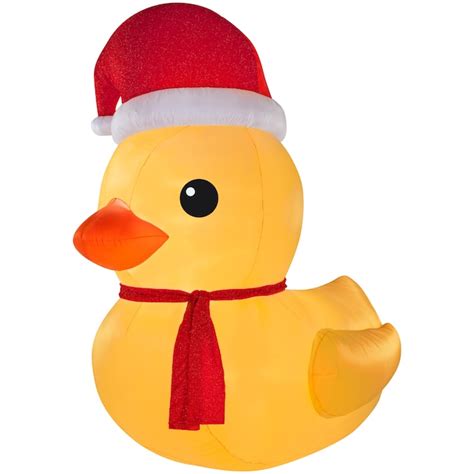 Holiday Living 9.51-ft Lighted Rubber Ducky Christmas Inflatable at ...