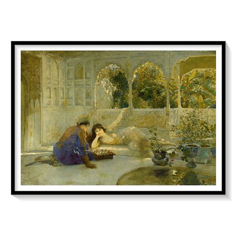 A Game of Chess Painting & Wall Art Print by Edwin Lord Weeks - Dessine Art