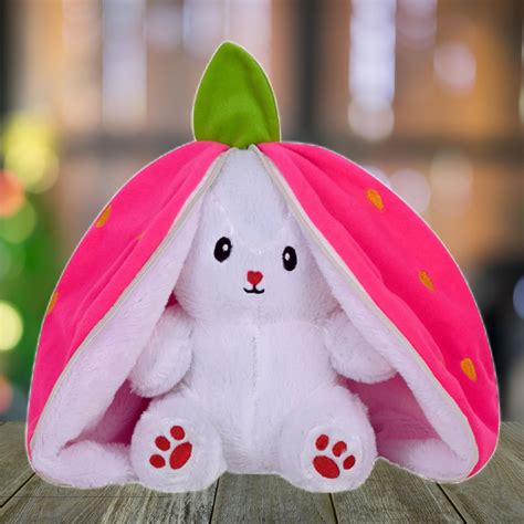 Buy Storescent Reversible Carrot Strawberry Bunny Plush Toy - Cute ...