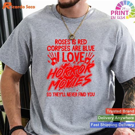 I Love Horror Movies T-Shirt - Perfect for Scary Movie Fans
