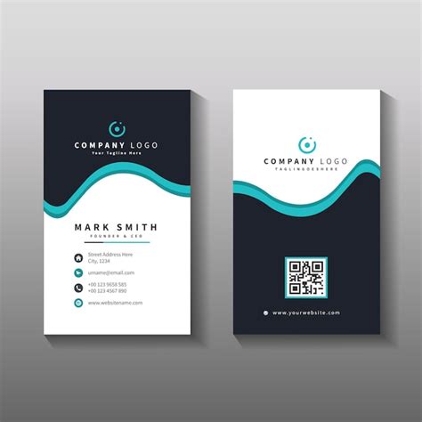 Vertical Business Card Template 的图像结果