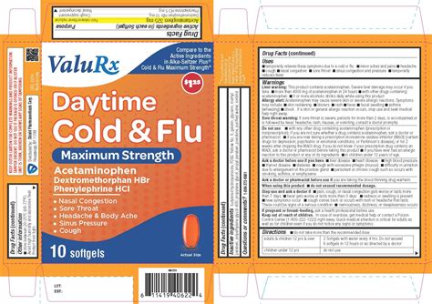 DAYTIME COLD AND FLU MULTI SYMPTOM RELIEF- acetaminophen ...