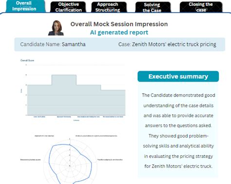 Instant mock case interviews with AI