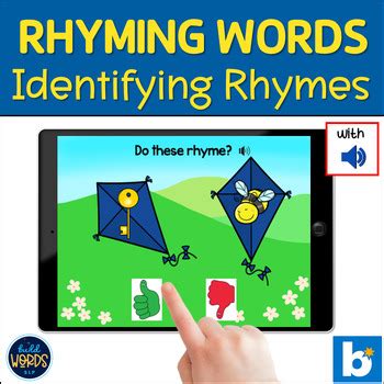 Identifying Rhyming Words Do These Rhyme BOOM ™ Cards Activity by Build ...