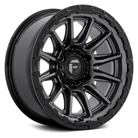 FUEL® FC866 PISTON Wheels - Matte Gunmetal with Gloss Black Lip Rims