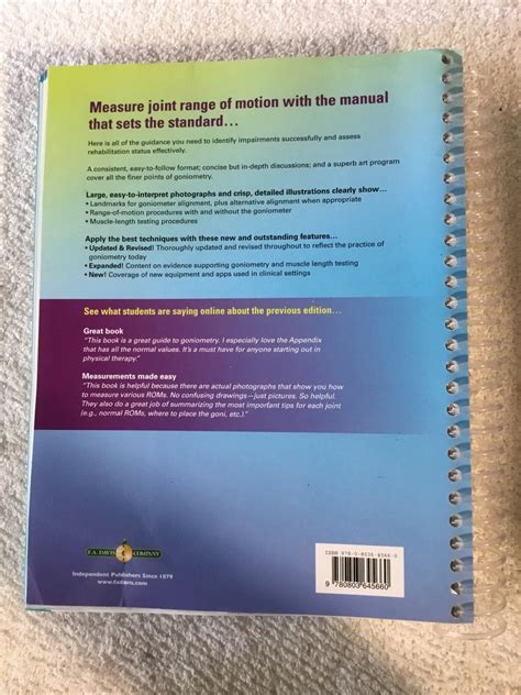 Measurement Of Joint Motion Fifth Edition A Guide To Goniometry Spiral 21A 9780803645660| eBay