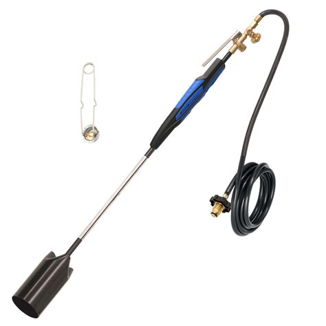 Flame King Propane Torch Kit Heavy Duty Weed Burner, 500,000 BTU with Flint Striker, with 10-ft ...
