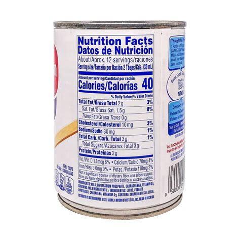 Great Value Evaporated Milk Nutrition Facts at Ava Soul blog