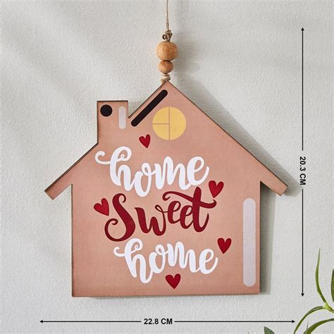 Buy Garnet Interior Wooden Home Sweet Home Hanging Wall Accent from ...