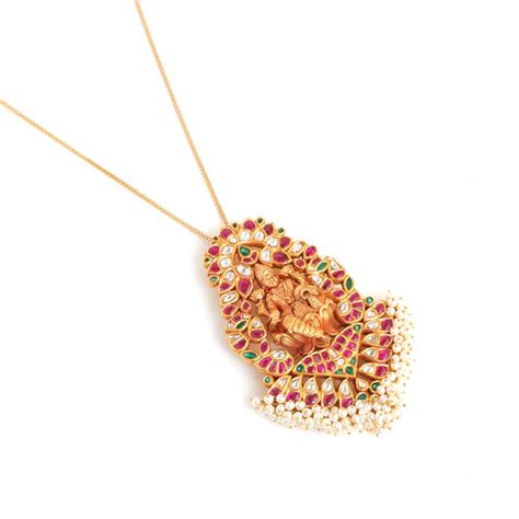 Buy Gold Pendant Online in India - Zaveribros