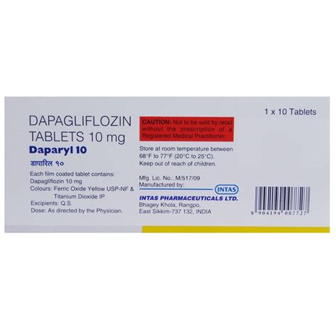 Daparyl 10 Tablet 10's Price, Uses, Side Effects, Composition - Apollo ...