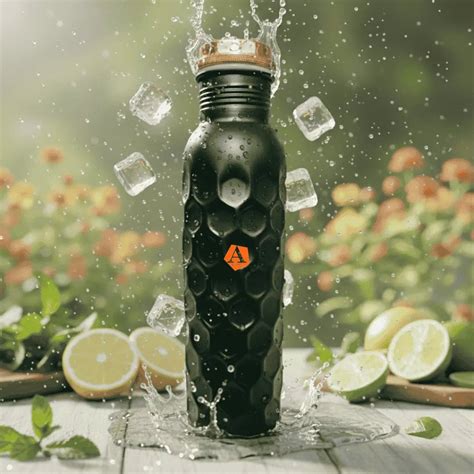 Amrit Forest Green Honeycomb Pure Copper Water Bottle | BIS Certified ...