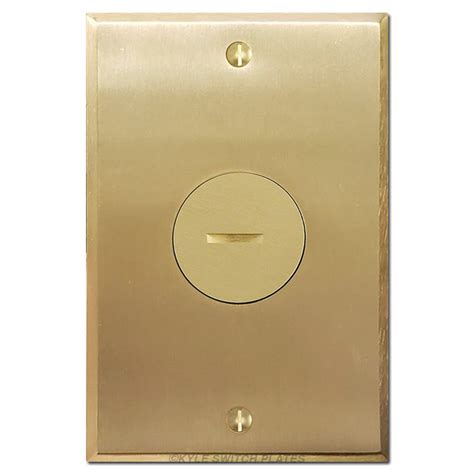 Floor Mounted Tamper Resistant Single Outlets with Brass Cover Plate