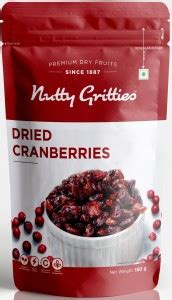 Nutty Gritties Dried US Cranberries 200GM Cranberries Price in India ...