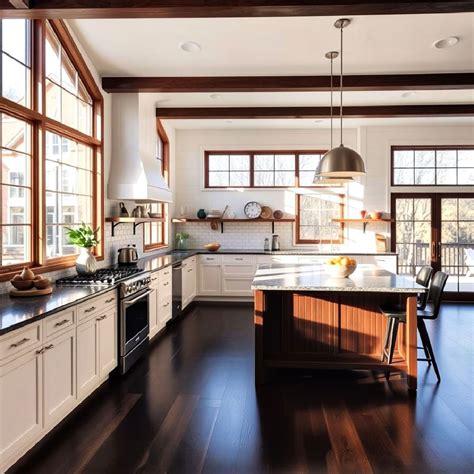 25 Kitchens With Dark Wood Floors You'll Adore