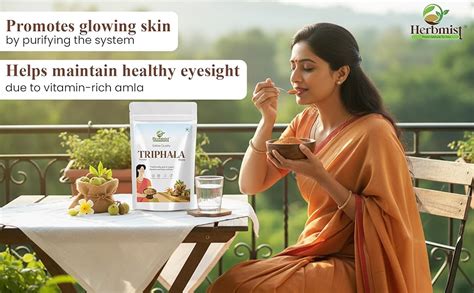 Herbmist Natural Triphala Powder 200gm | Blend of Amla, Haritaki ...