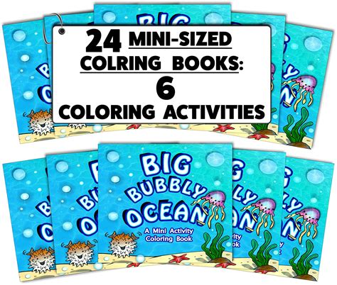 Buy (24 Pack) 4.75 inch x 4.75 inch Mini Coloring Book Party Favors ...