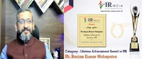 R K Mohapatra, Director-HR, IndianOil received HR India-Life Time ...
