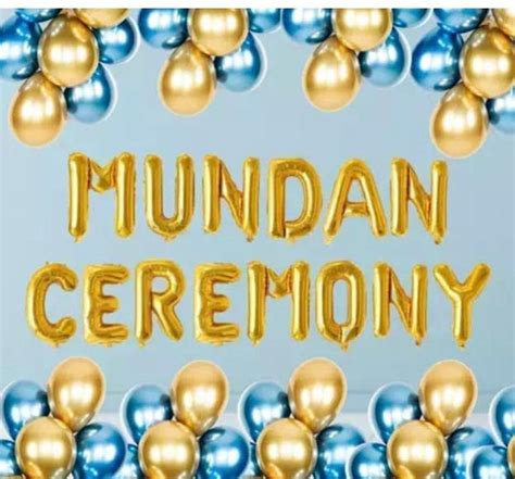 BookMyBalloons® Mundan Ceremony Decoration Kit - 14 Alphabet Foil ...