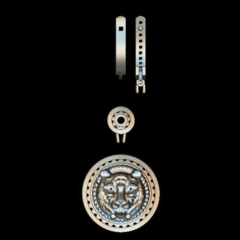 Tiger Head 3D Model for Jewelry - Unique Design