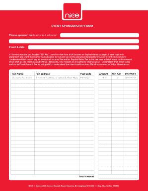 Fillable Online conductive-education org EVENT SPONSORSHIP FORM ...