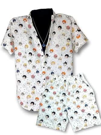 YORIICHI Haikyuu!! Anime Sportswear Set – Popcorn Fabric Shirt & Shorts ...