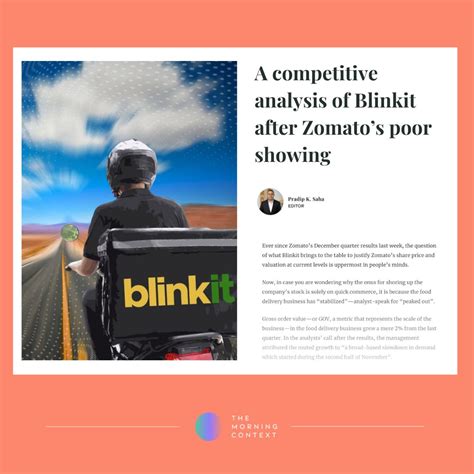 #publishedthisweek #businessstrategy #blinkit #zomato #competition | The Morning Context