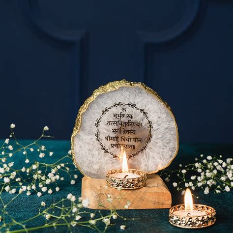 Buy Agate Gayatri Mantra Showpiece For Home Decor Online in India ...