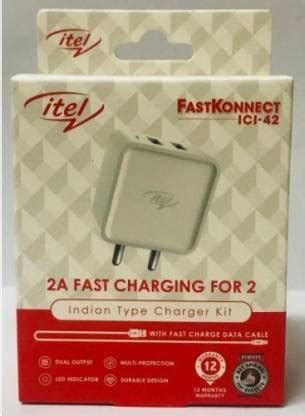 Itel 5 W 2 A Multiport Mobile ICI-42 FAST CHARGER 2 AMP INDIAN TYPE ...
