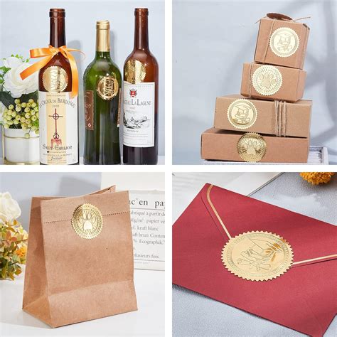 Buy CRASPIRE Gold Foil Certificate Seals 2 Gold Bee Stickers for ...