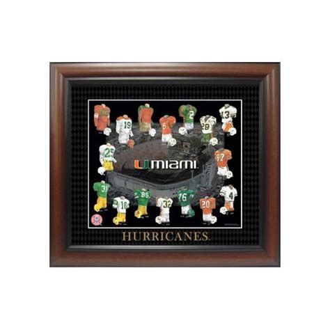 Buy NCAA University of Miami Evolution of The Team Uniform Framed ...