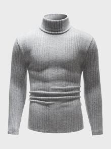 Manfinity ModaGents Men High Neck Ribbed Knit Top | SHEIN USA