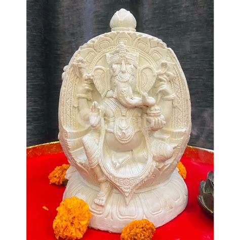 Buy Goddess Laxmi, Lord Ganesh, and Goddess Saraswati Marble Idol ...