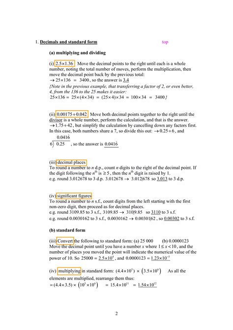 Maths Revision Notes - IGCSE | PDF