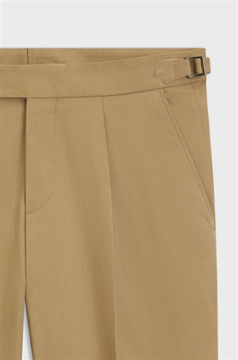 BOSS - Tapered-fit trousers in stretch cotton - Beige