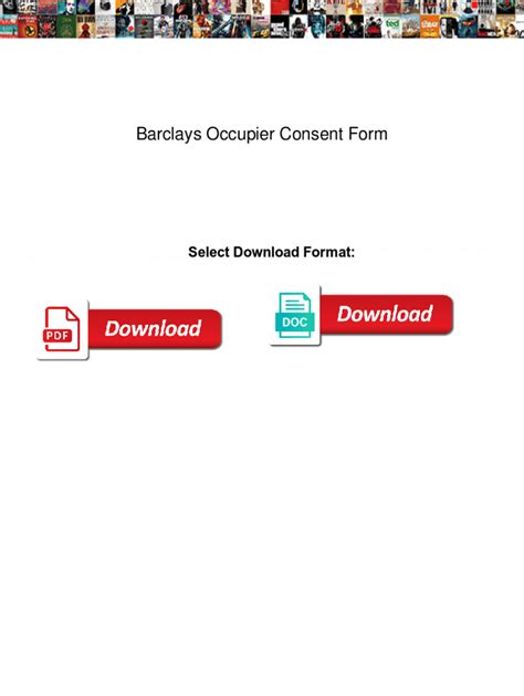 Barclays Occupier Consent Form - Blank Fillable Template | Fill Out ...