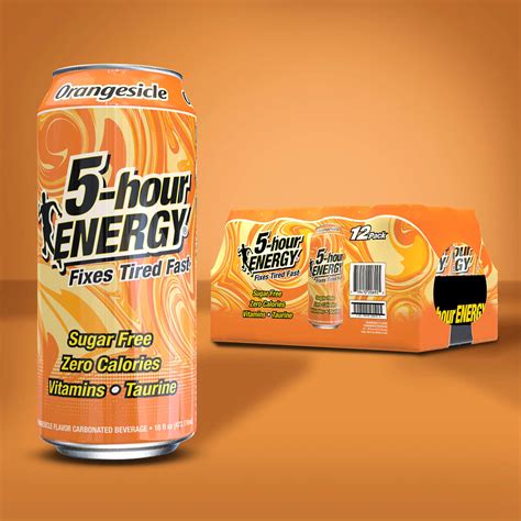 Orange Energy Drinks Mandarin Orange Sparkling Energy Drink 85mg