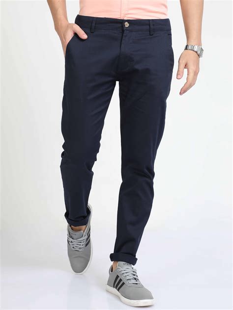 Buy Navy Blue Chino Pants for Men Online in India