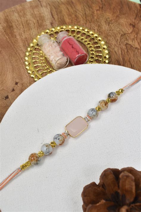 BRO Design Hand Painted Bracelate Rakhi set of 2 with Roli chawal n Ra ...