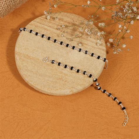 Powerful Black and Silver Beads Nazariya for Kids – Prinjal Jewels