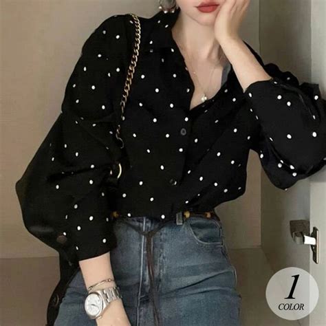 Áo kiểu nữ chấm bị đi làm